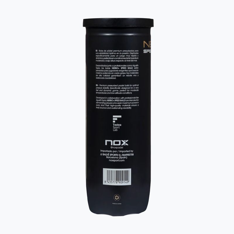 Míče na padel NOX Nerbo Speed 3B 3 pack yellow 4