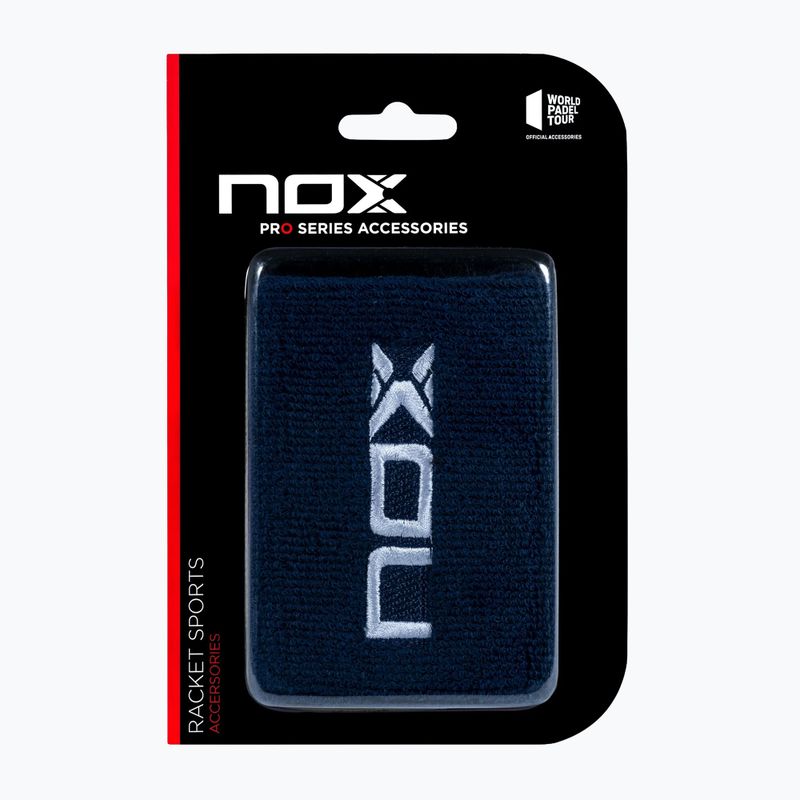 Zápěstní potítka NOX Wristband with Logo 2 szt. blue/white