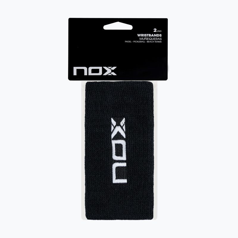Zápěstní potítka NOX Wristband with Logo 2 szt. black/white 2