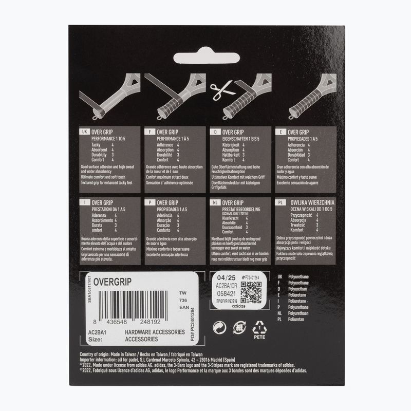 Omotávky na padelové rakety  adidas Padel Overgrip Set 3 pcs. orange 2