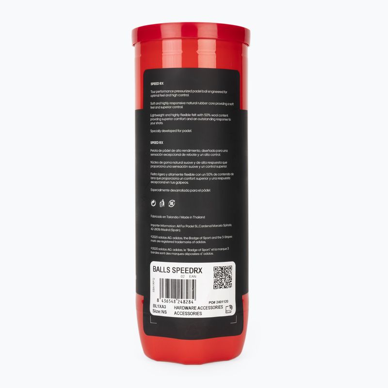 Míče na padel adidas Speed Rx 3 pcs. yellow 2