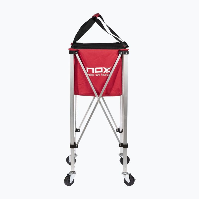 Koš na míče Nox Foldable Balls Basket With Wheels Red 2