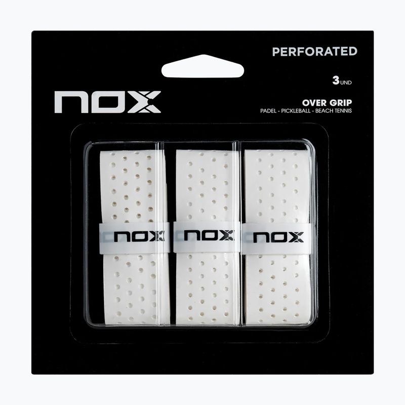 Omotávky na padel NOX Pro Perforated Overgrip 3 pcs. white