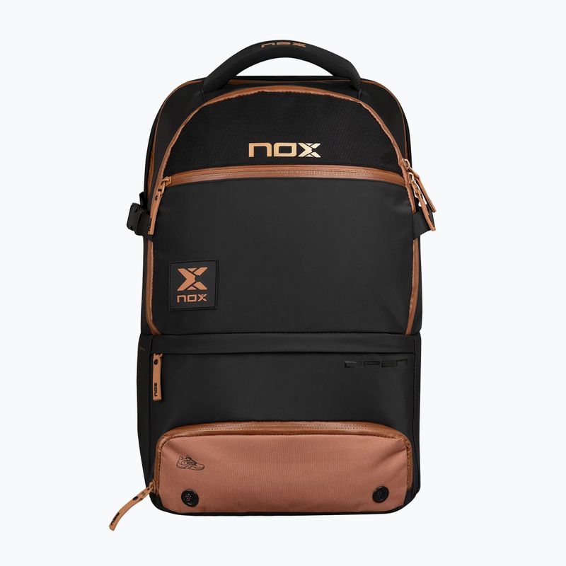 Batoh na padel NOX Luxury Open Series Backpack 30 l black/brown