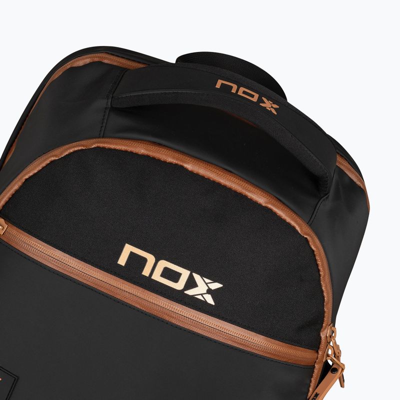 Batoh na padel NOX Luxury Open Series Backpack 30 l black/brown 5