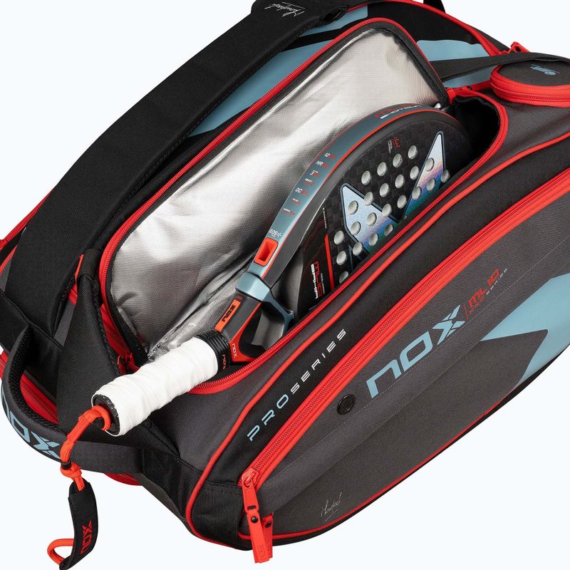 Taška na padel NOX ML10 Competition XL Compact Padelbag 80 l grey/black/orange 7