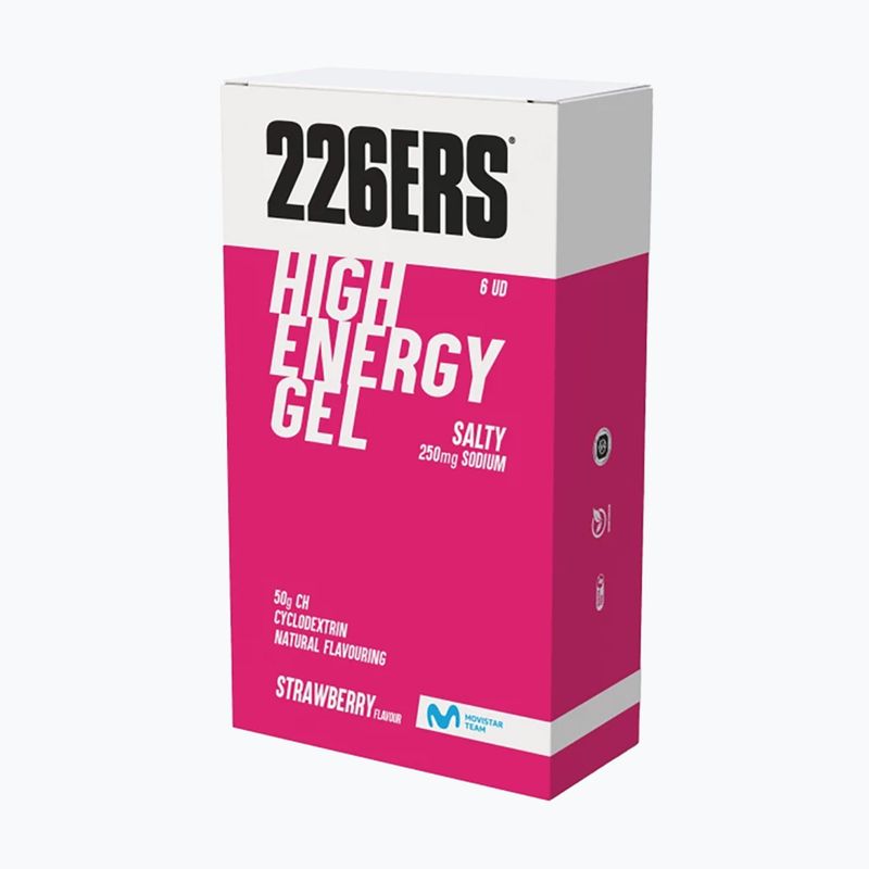 Energetický gel 226ERS High Energy 250mg 6 x 76 g salty strawberry