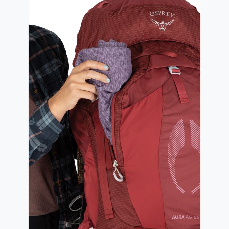 Dámský trekový  batoh Osprey Aura AG 65 l XS-S berry sorbet red 11