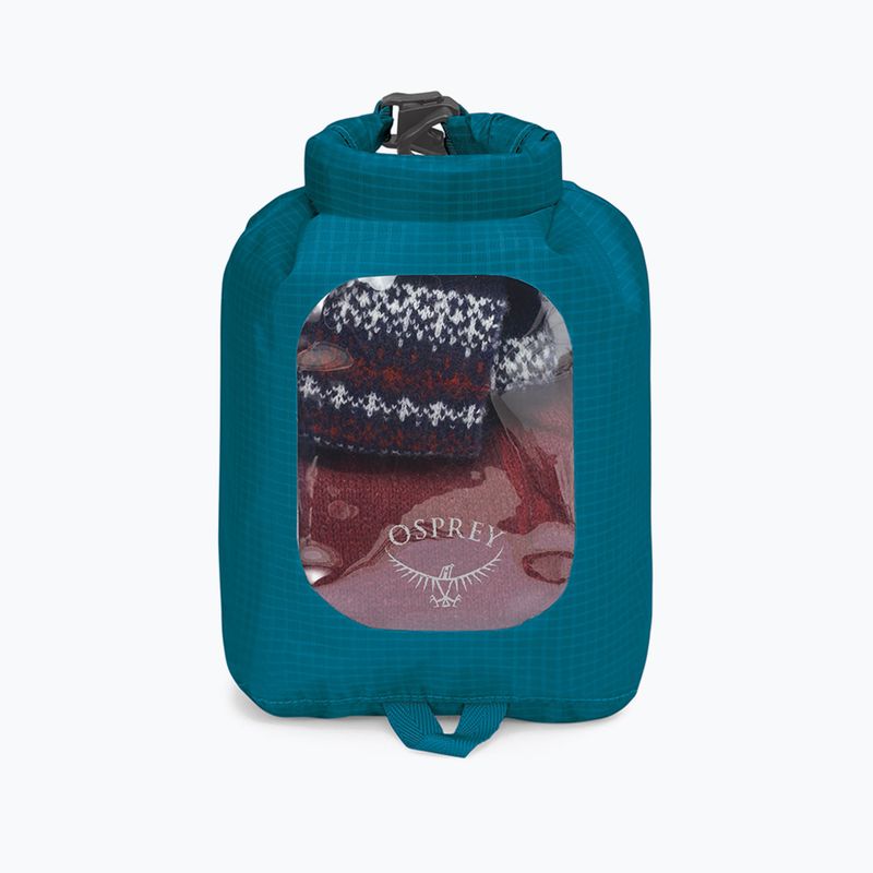 Voděodolný vak Osprey DrySack w/Window 3 l waterfront blue