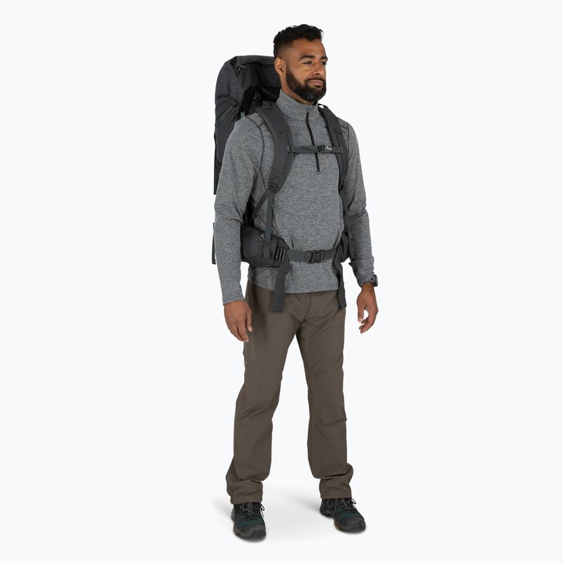 Pánský trekingový batoh Osprey Rook 50 l dark charcoal / silver lining 4