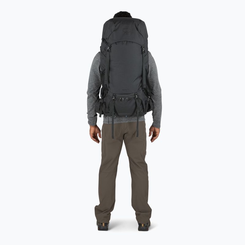 Pánský trekingový batoh Osprey Rook 50 l dark charcoal / silver lining 6