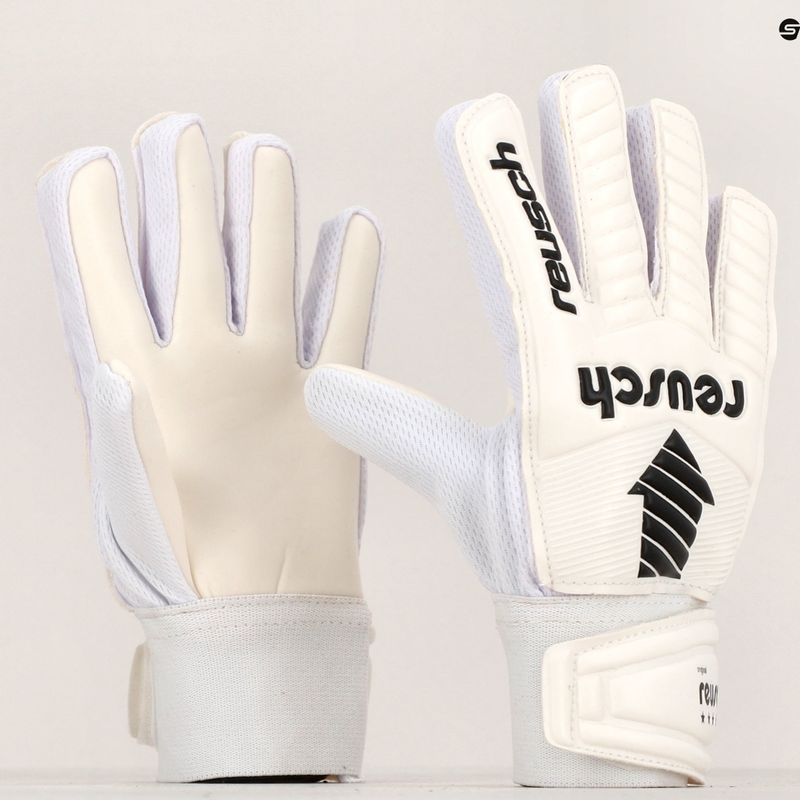 Dětské brankářské rukavice Reusch Legacy Arrow Solid Junior bílé 5372504-1100 6