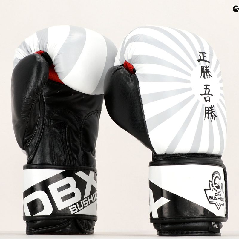 Boxerské rukavice Bushido "Japan" Sparingové bílé B-2v8-12 oz 21