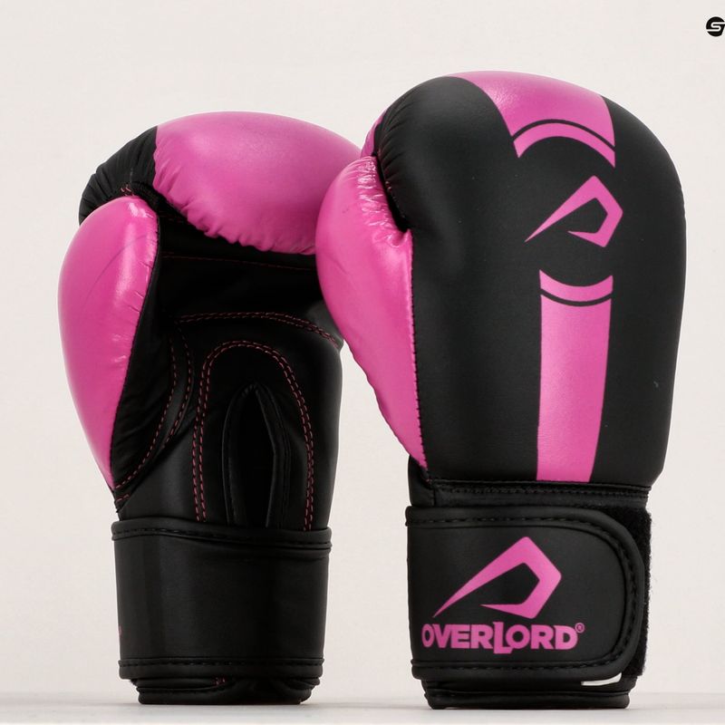 Dětské boxerské rukavice Overlord Boxer černo-růžové 100003-PK 11