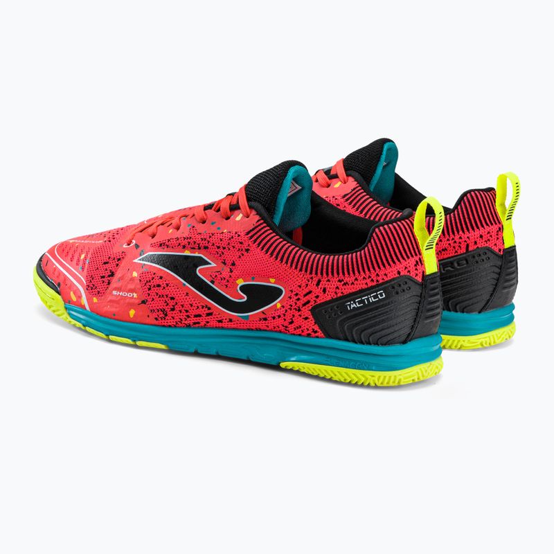Joma Tactico IN pánské kopačky coral/turquoise 3