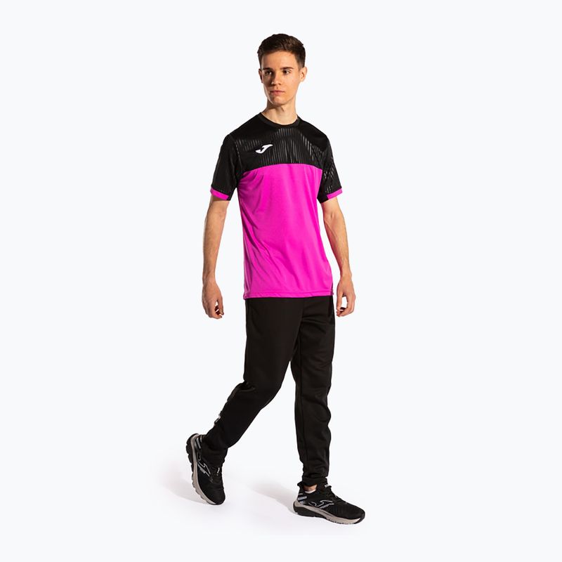 Pánské tenisové tričko Joma Montreal fluorescent pink/black 2