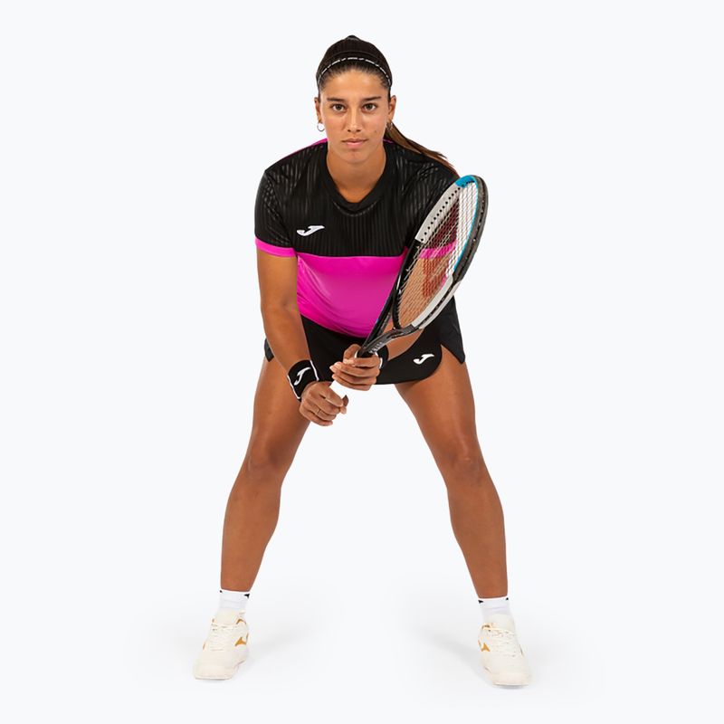 Tričko Joma Montreal SS fluor pink/black 3