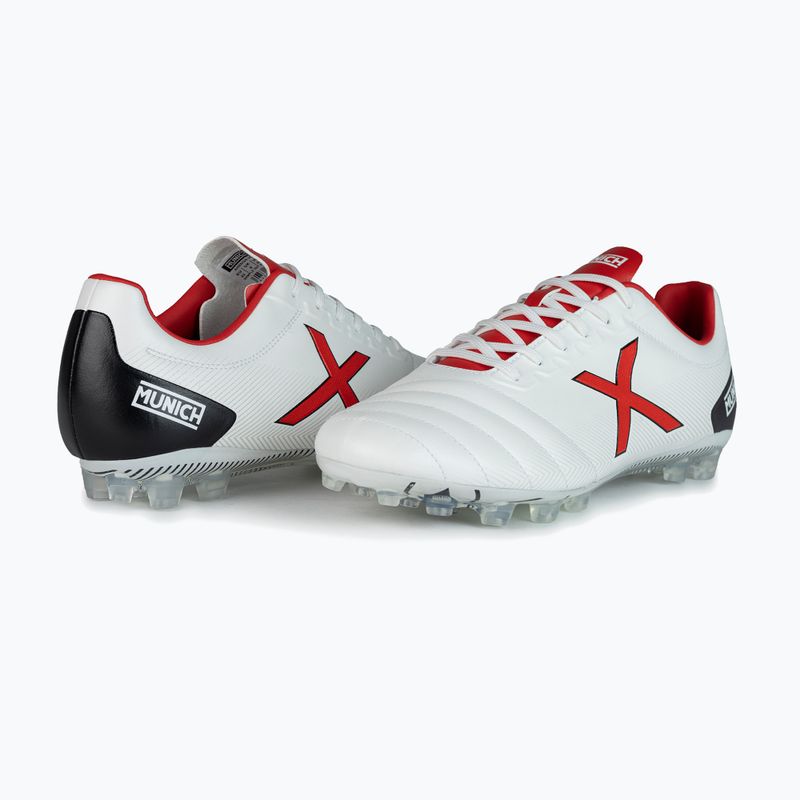 Kopačky MUNICH Arenga FG blanco/rojo 10