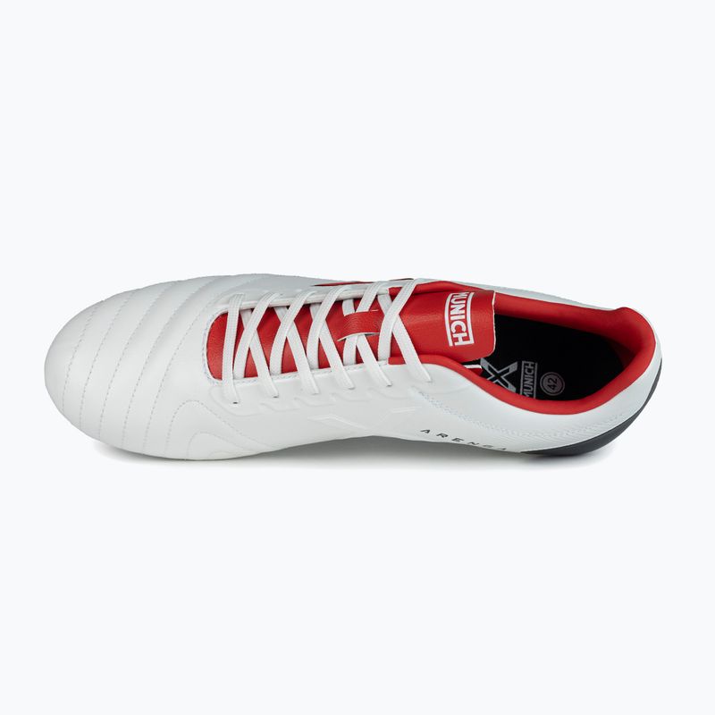 Kopačky MUNICH Arenga FG blanco/rojo 11