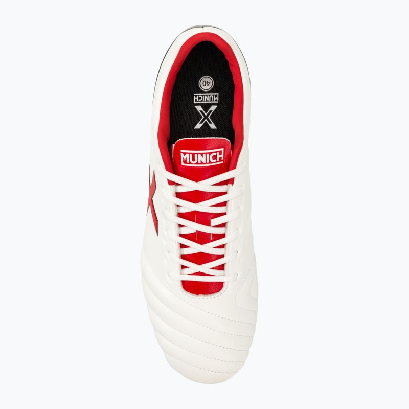 Kopačky MUNICH Arenga FG blanco/rojo 5