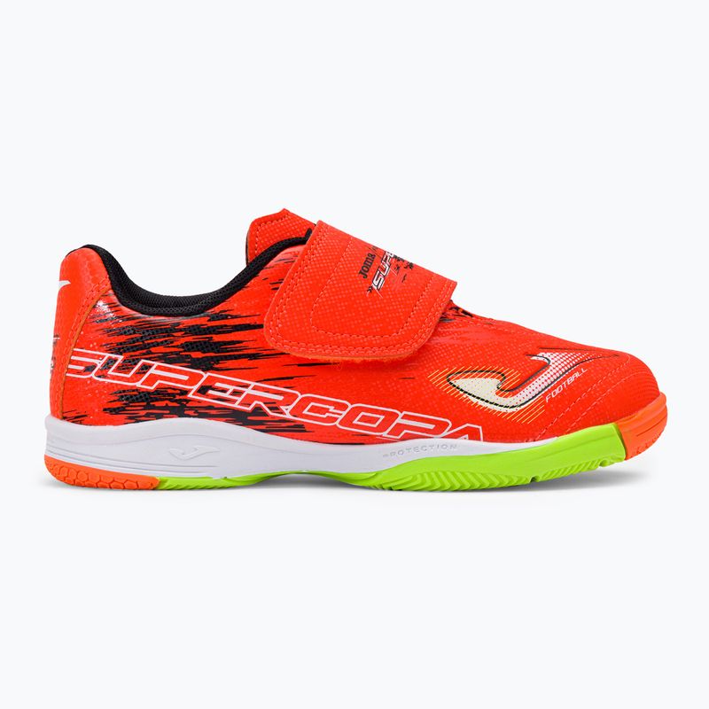 Dětské kopačky Joma Super Copa IN coral/green fluor 2