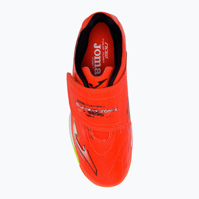 Dětské kopačky Joma Super Copa IN coral/green fluor 6