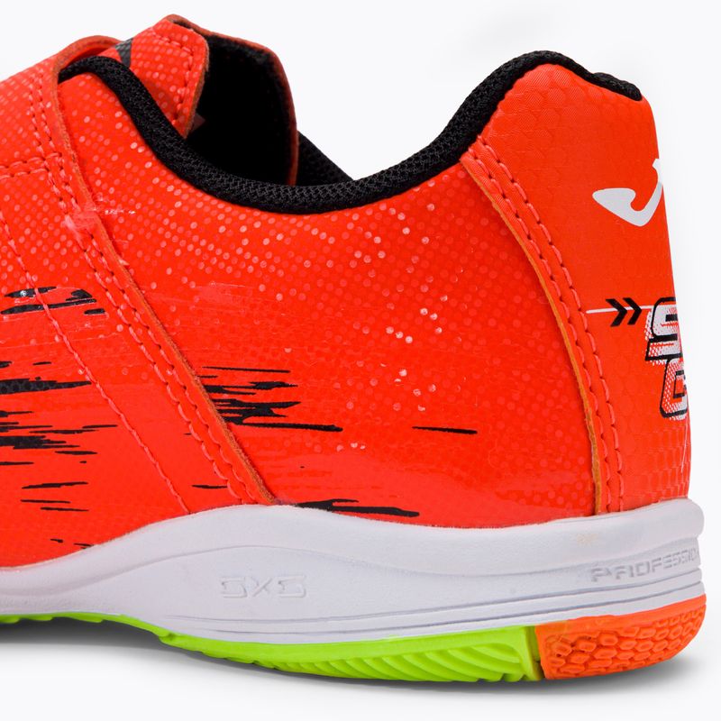 Dětské kopačky Joma Super Copa IN coral/green fluor 10