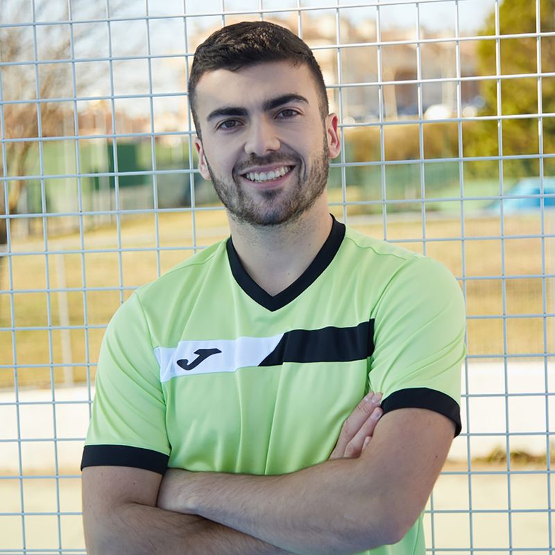 Pánské fotbalové tričko  Joma Court lime/black 12