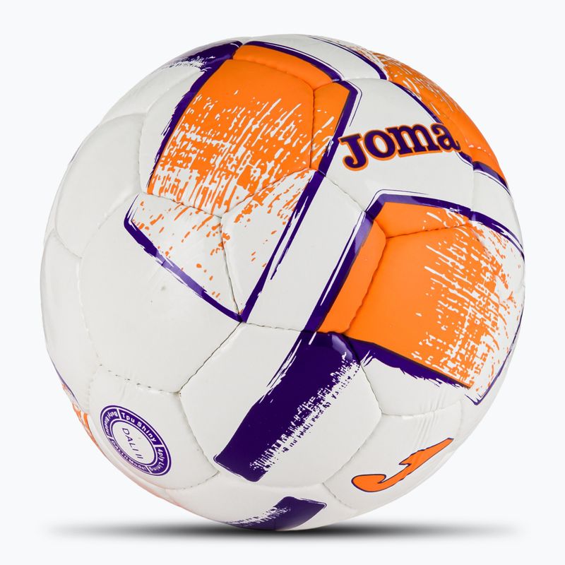 Fotbalový míč Joma Dali II white/fluor orange/purple rvelikost 5 2