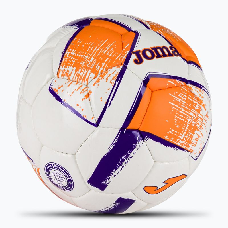 Fotbalový míč Joma Dali II white/fluor orange/purple rvelikost 3 2