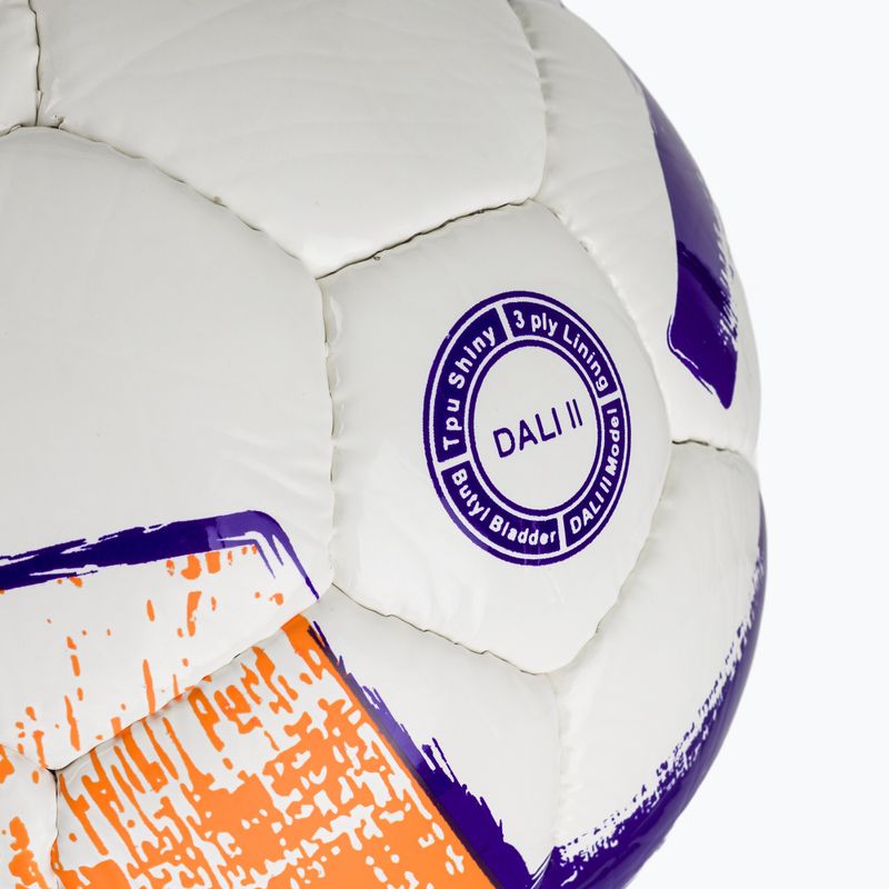 Fotbalový míč Joma Dali II white/fluor orange/purple rvelikost 3 4