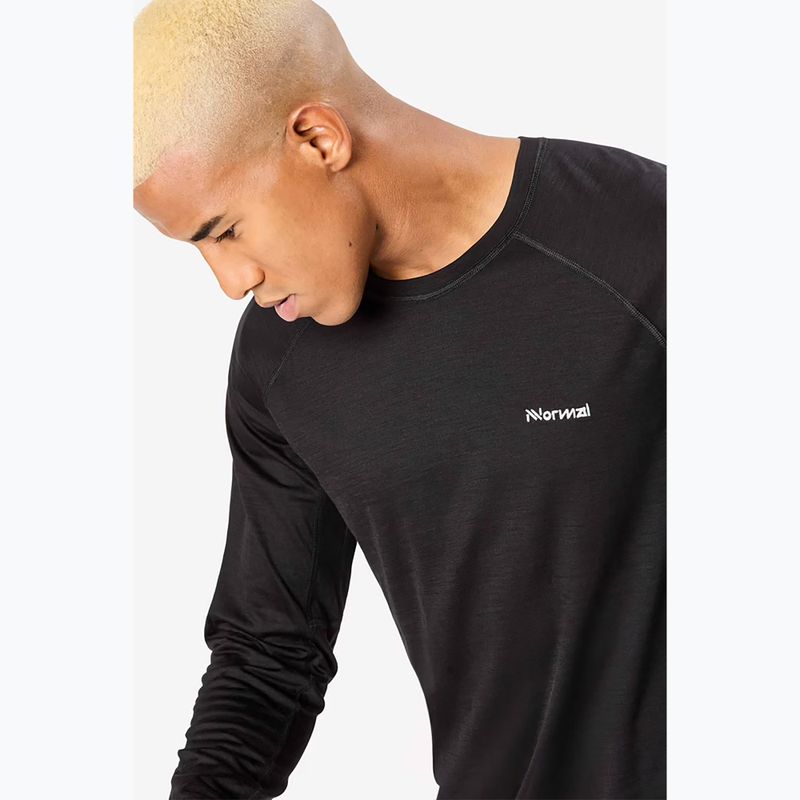 Pánské běžecké tričko Longsleeve NNormal Merino black 4