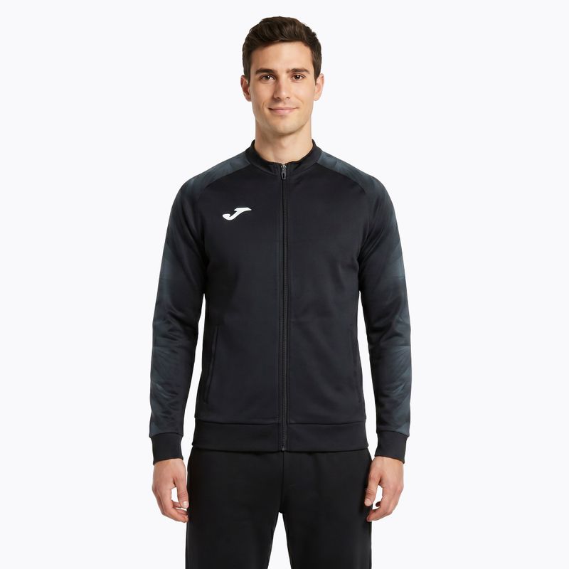 Pánská běžecká mikina Joma Elite XI Full Zip black/anthracite