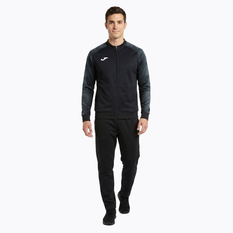 Pánská běžecká mikina Joma Elite XI Full Zip black/anthracite 2