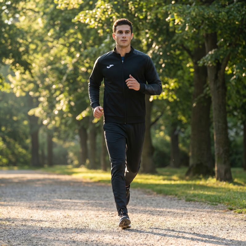 Pánská běžecká mikina Joma Elite XI Full Zip black/anthracite 9