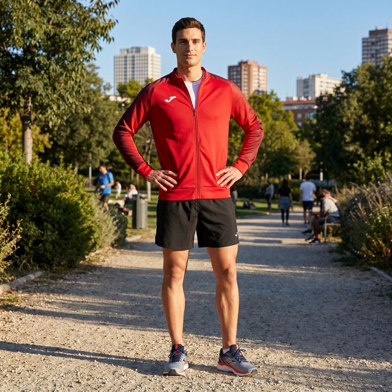 Pánská běžecká mikina Joma Elite XI Full Zip red 9