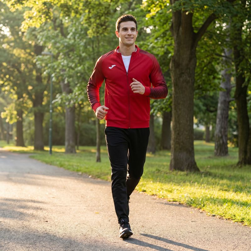 Pánská běžecká mikina Joma Elite XI Full Zip red 10