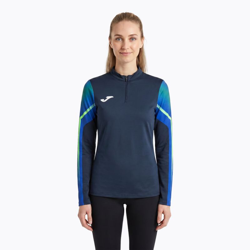 Dámská běžecká mikina Joma Elite XI navy/fluor green