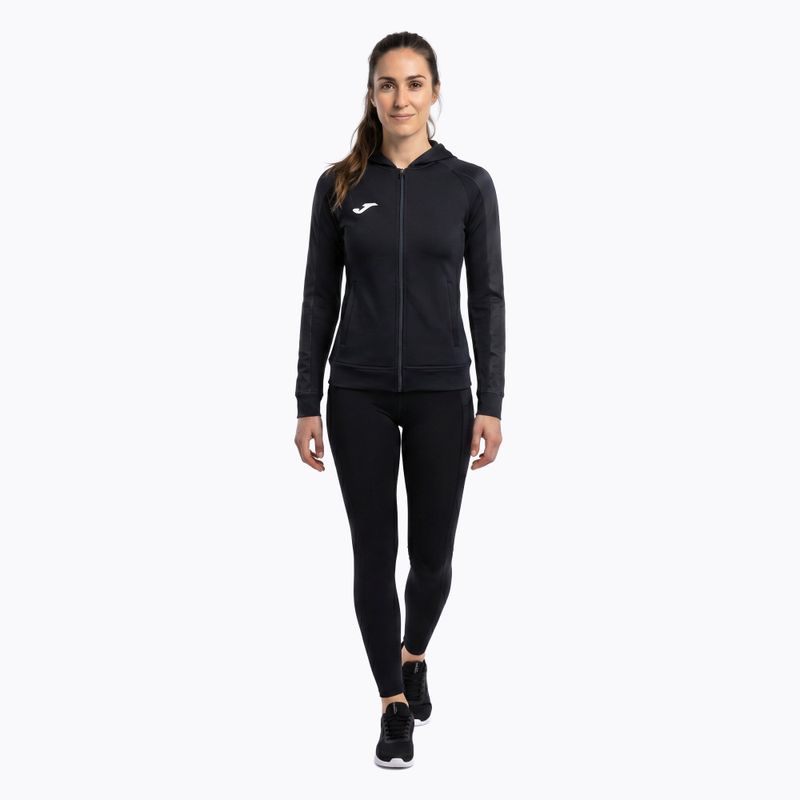 Dámská běžecká mikina Joma Elite XI Hoodie black/anthracite 2