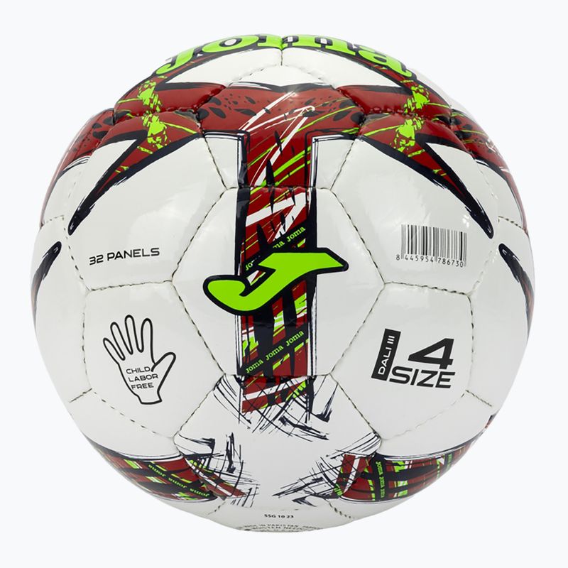 Fotbalový míč Joma Dali III red/fluor green velikost  3 2
