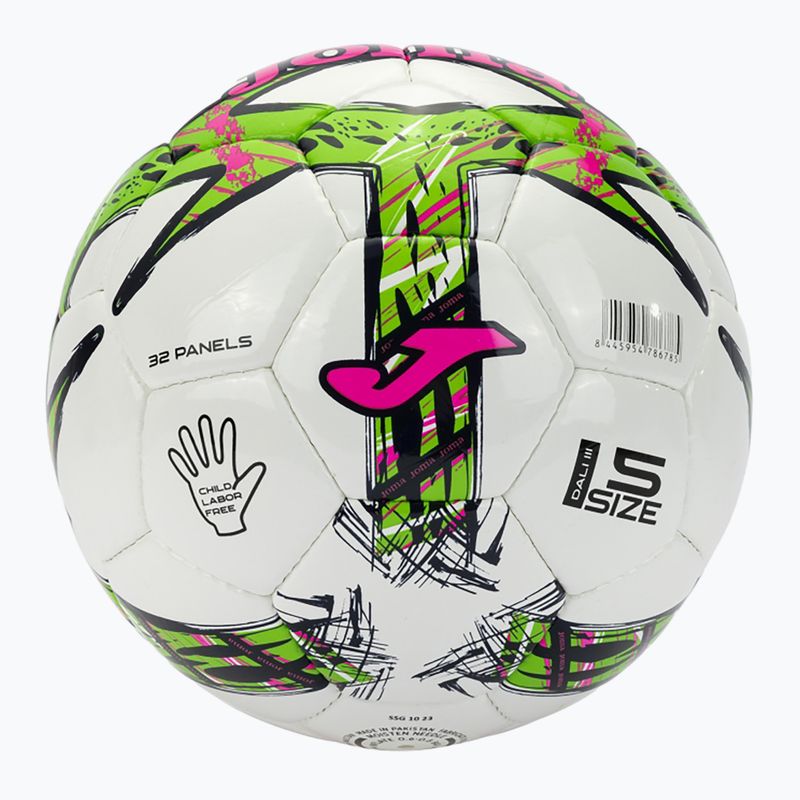 Fotbalový míč Joma Dali III green fluor/pink/navy velikost  5 2
