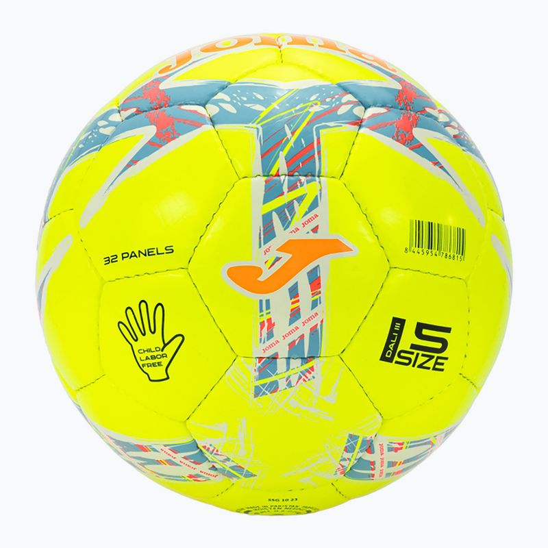 Fotbalový míč Joma Dali III yellow/fluor turquoise velikost  3 2