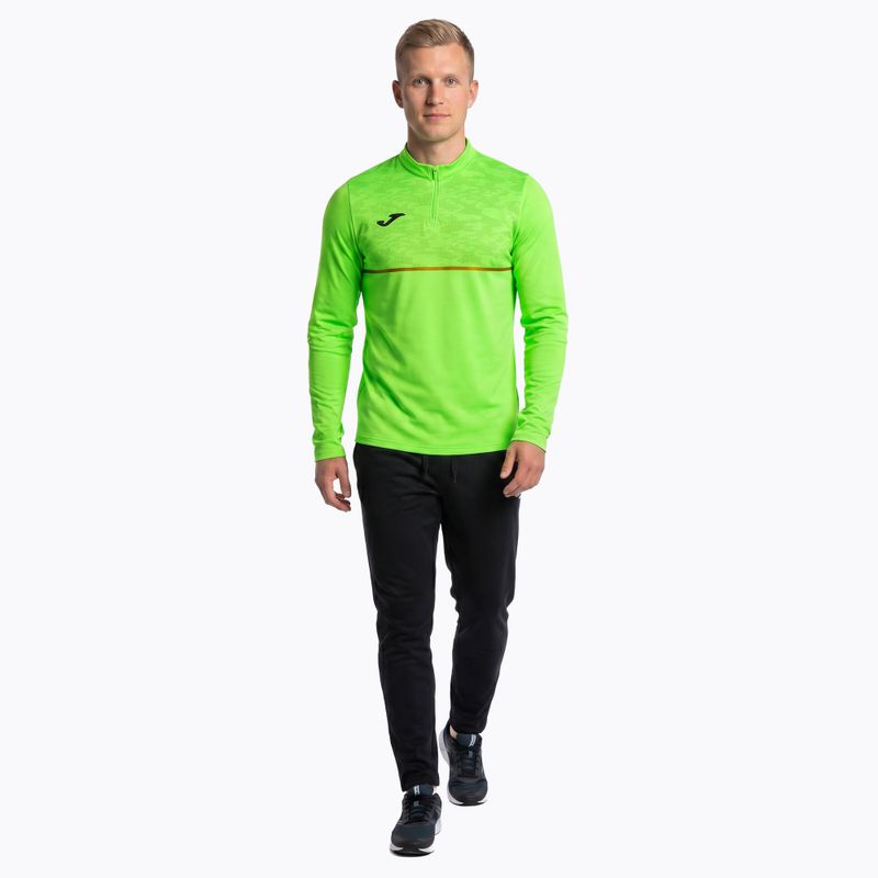 Pánská běžecká mikina Joma Record III fluor green 2