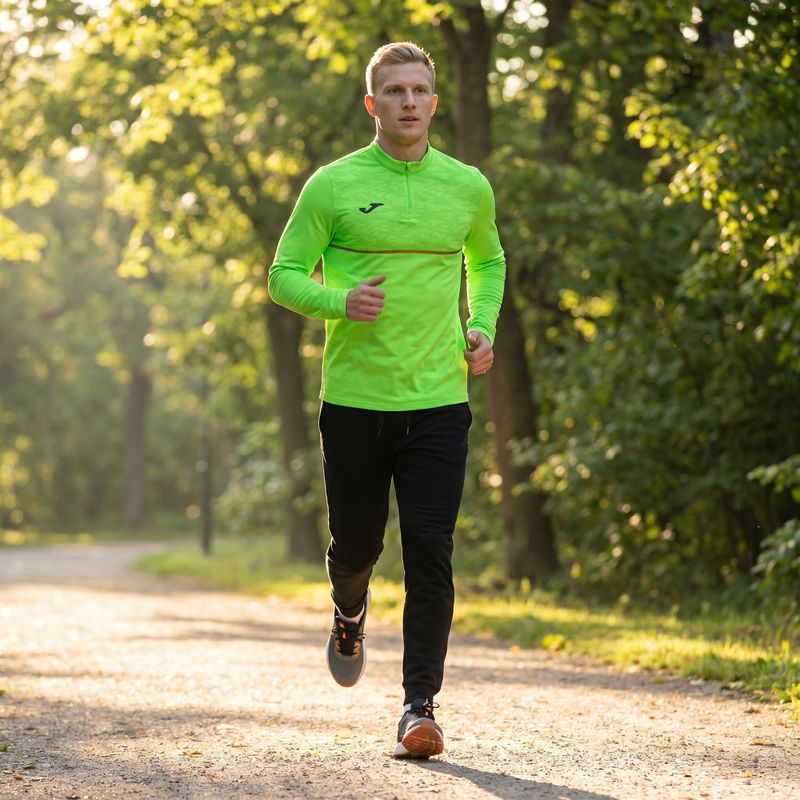 Pánská běžecká mikina Joma Record III fluor green 8