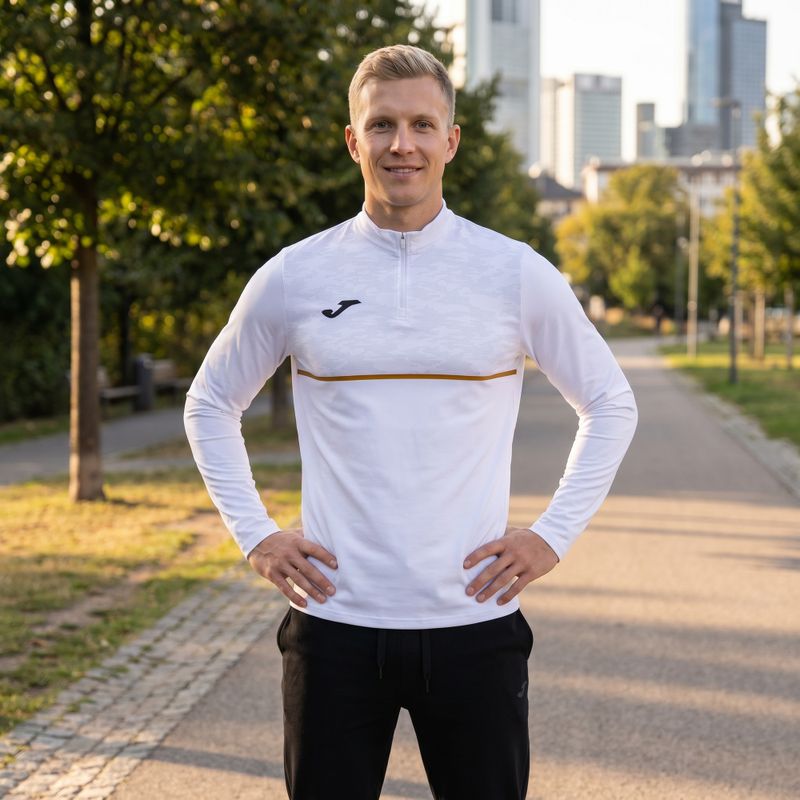 Pánská běžecká mikina Joma Record III white 5