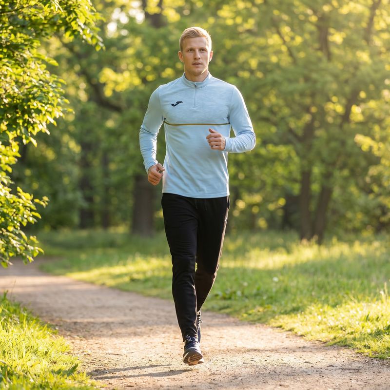 Pánská běžecká mikina Joma Record III light blue 7