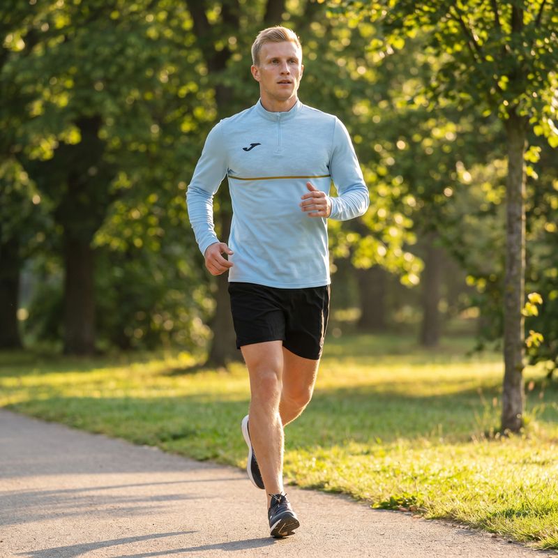 Pánská běžecká mikina Joma Record III light blue 8