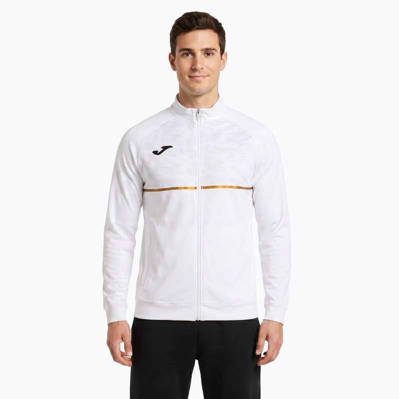 Pánská běžecká mikina Joma Record III Full Zip white