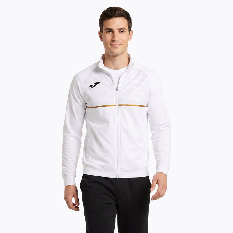 Pánská běžecká mikina Joma Record III Full Zip white 3