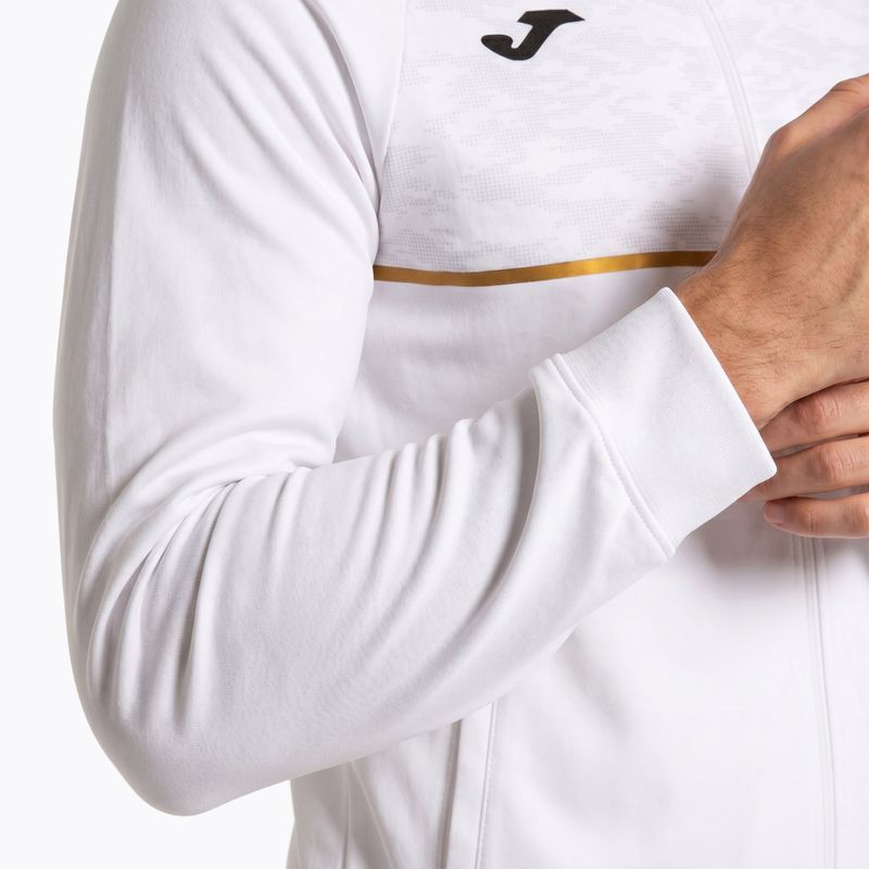 Pánská běžecká mikina Joma Record III Full Zip white 4